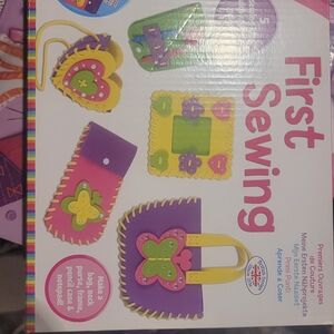 First Sewing Kit with Colorful Designs